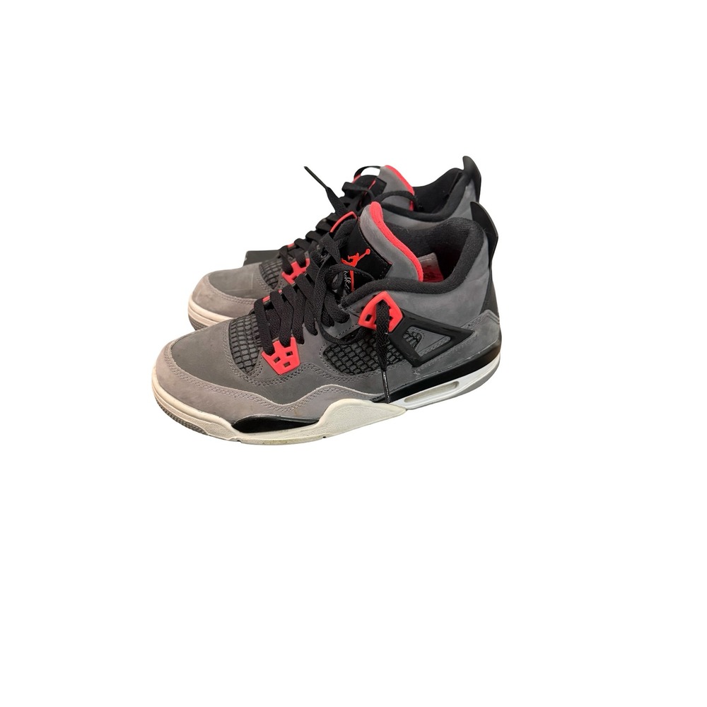 Nike Air Jordan 4 Retro Infrared Dark Grey‎ Cement Black 5.5Y - Picture 3 of 9